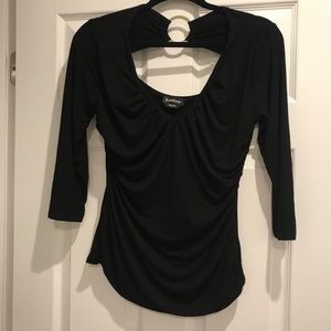 Bebe Long Sleeve Black Sexy Top
